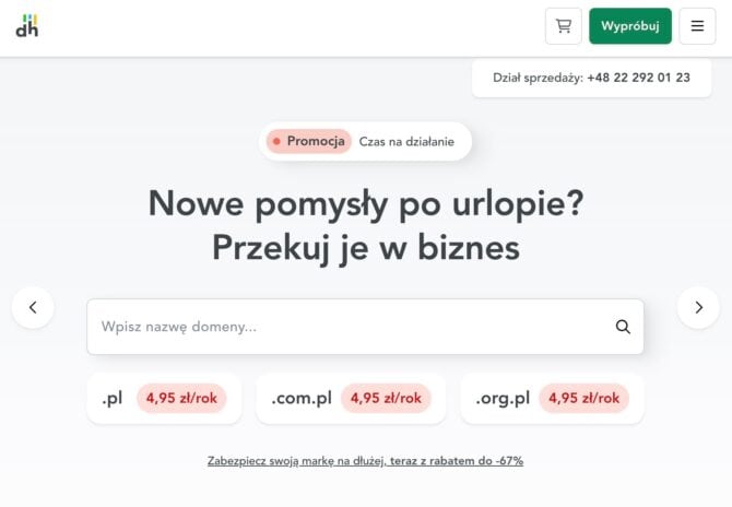 Strona WWW dhosting.pl