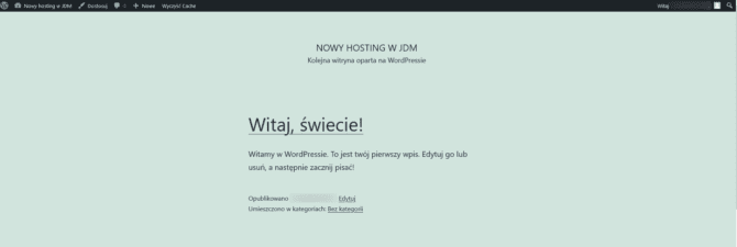 WordPress na hostingu JDM